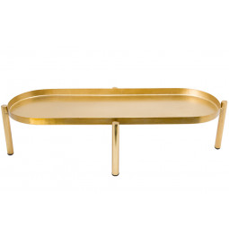 Tray 7591C, matt, with shiny brass enamel, 11x43.5x18