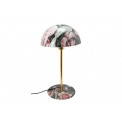 Table lamp Lofta, shiny brass plating, printing clear enamel