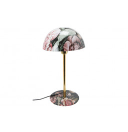 Table lamp Lofta, shiny brass plating, printing clear enamel