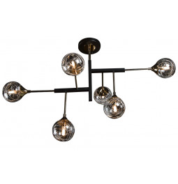 Pendant lamp Idrija 6 CL, clear G9 6x25W, 110x110x70cm