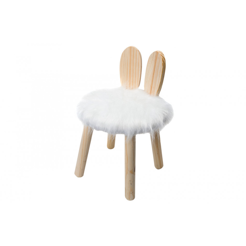 Chair Lapin, white,  D27, H38cm