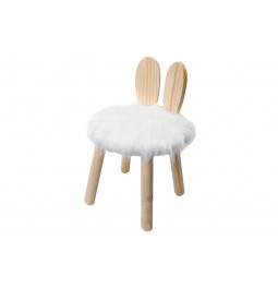 Chair Lapin, white,  D27, H38cm