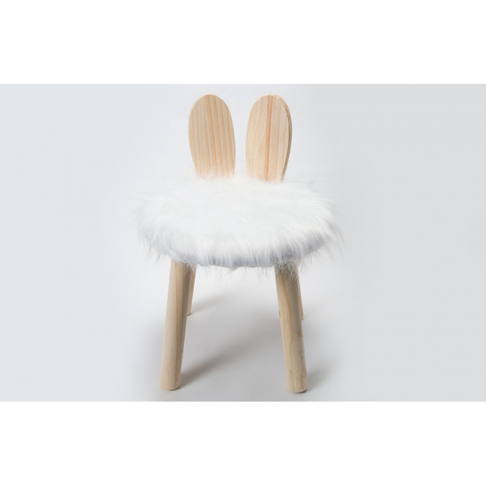 Chair Lapin, white,  D27, H38cm