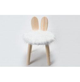 Chair Lapin, white,  D27, H38cm