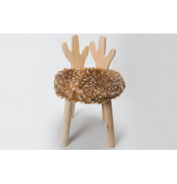 Chair Deer, brown,  D27, H38cm