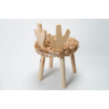 Chair Deer, brown,  D27, H38cm