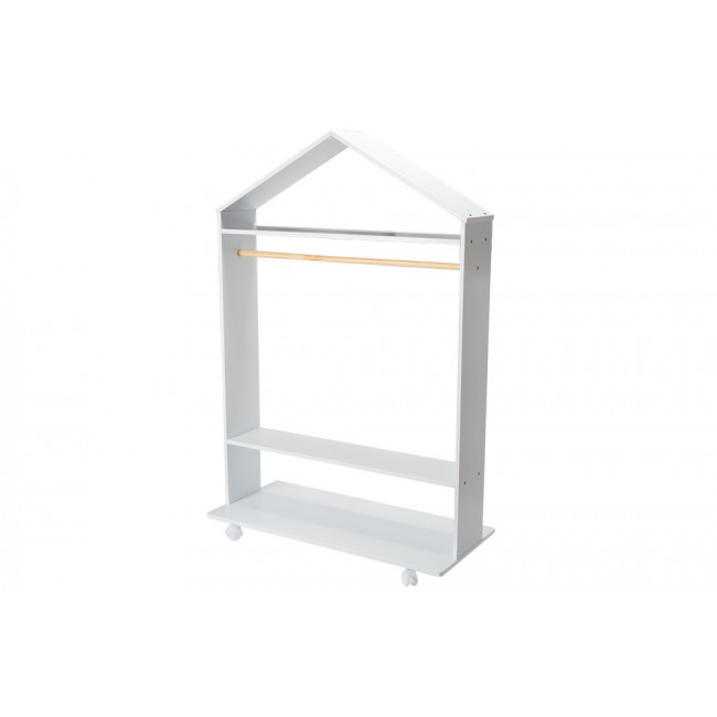 Shelf on wheels, white, 80.5x36x120cm