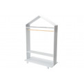 Shelf on wheels, white, 80.5x36x120cm