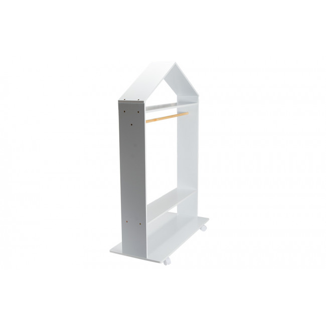 Shelf on wheels, white, 80.5x36x120cm