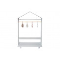 Shelf on wheels, white, 80.5x36x120cm