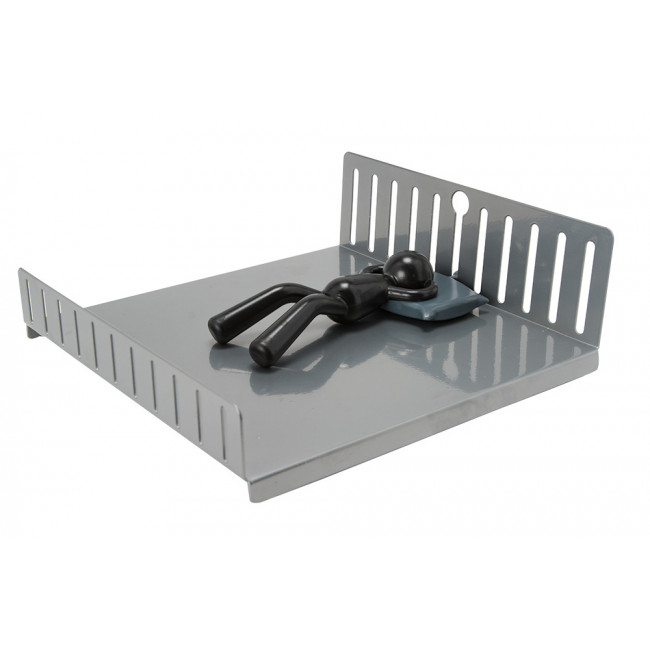 Napkin holder Nap, silver/black, 7.5x20.5x20cm, met/plastic 