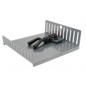 Napkin holder Nap, silver/black, 7.5x20.5x20cm, met/plastic 