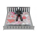 Napkin holder Nap, silver/black, 7.5x20.5x20cm, met/plastic 