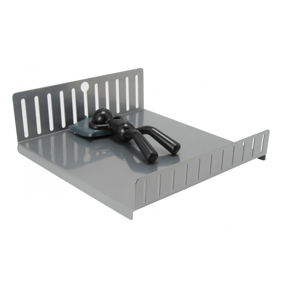 Napkin holder Nap, silver/black, 7.5x20.5x20cm, met/plastic 