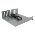 Napkin holder Nap, silver/black, 7.5x20.5x20cm, met/plastic 