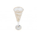 Crystal wine glass Glacier Golden, 200ml, H24xD8cm
