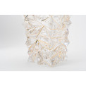 Crystal vase Glacier with gold lines/rim lead,  30x14x11.5cm