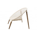 Armchair macrame Raina, white, H83x85x89cm