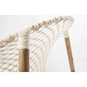 Armchair macrame Raina, white, H83x85x89cm