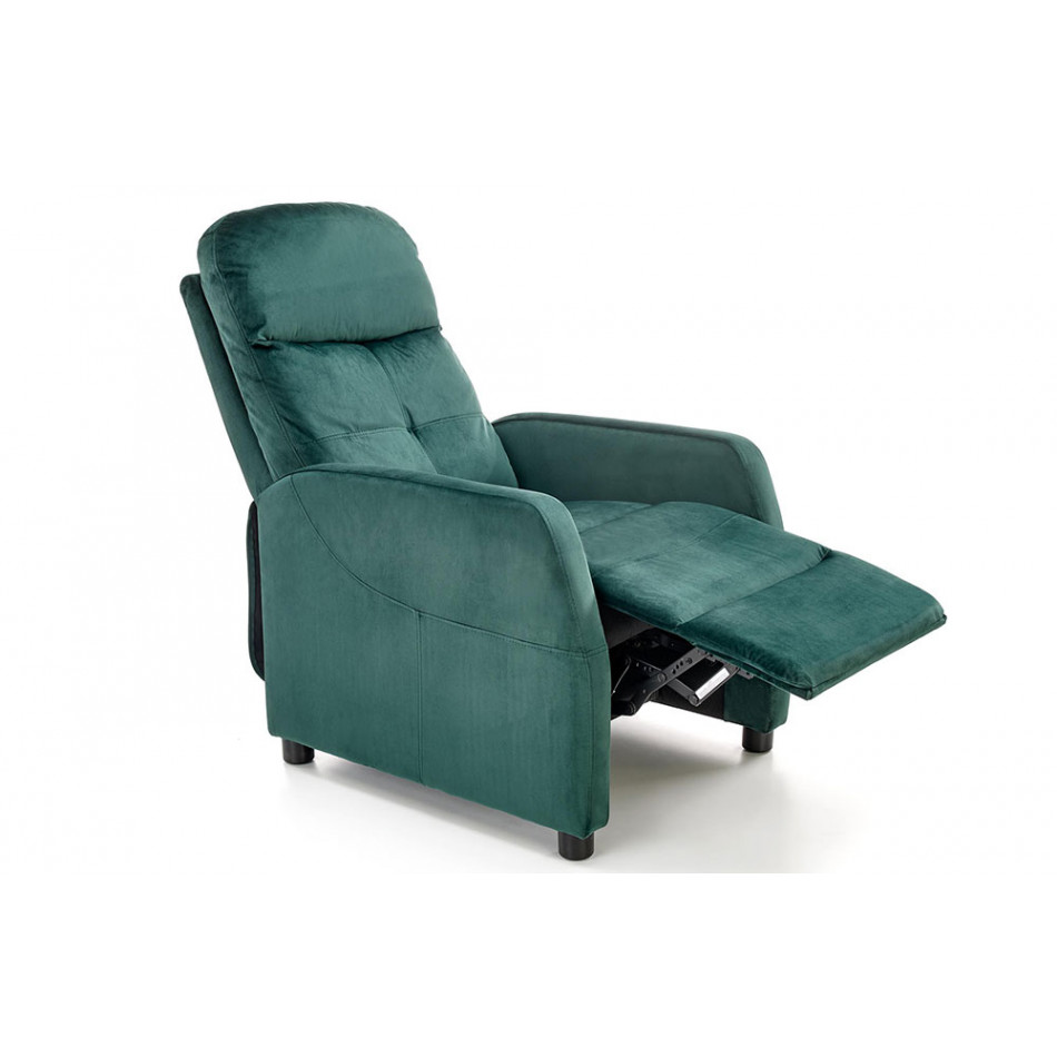 Arm chair Helipe,d.green, H103x84x76,seat surf.H48cm