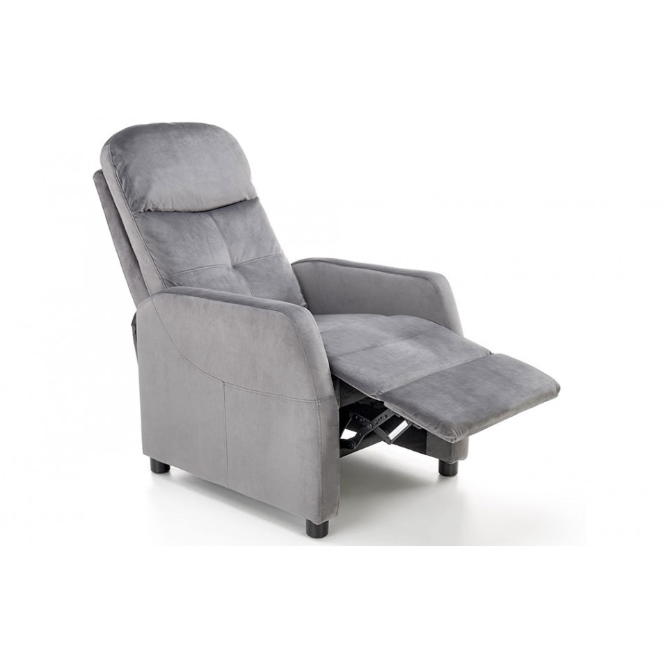 Arm chair Helipe, grey, H103x84x76,seat surf.H48cm