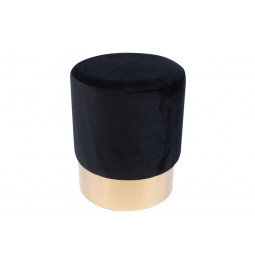 Stool Noto, black/golden base, 35x42cm
