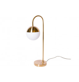 Table lamp Segundo, brass color, E27 60W, H67cm D26cm