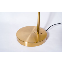Table lamp Segundo, brass color, E27 60W, H67cm D26cm