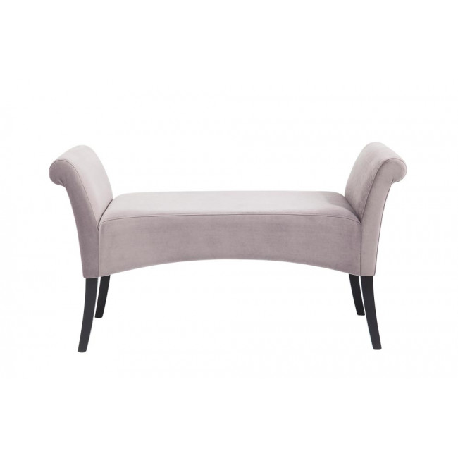 Bench Motley, velvet, grey colour, 62x107x38cm