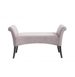 Bench Motley, velvet, grey colour, 62x107x38cm