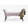 Bench Motley, velvet, grey colour, 62x107x38cm