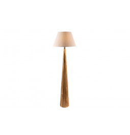 Floor lamp Moora with linen shade, E27 40W, H133.5x 20x20cm