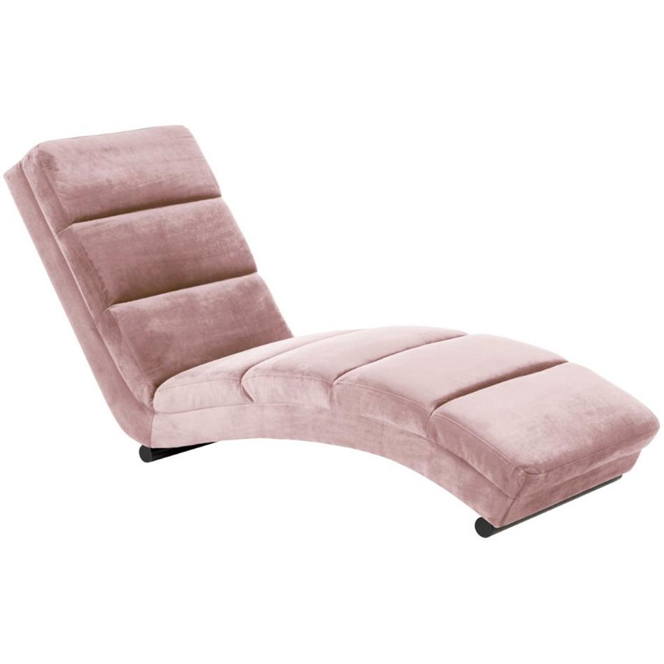 Chaise longue Slinky, dusty rose, 60x170x82cmx78cm