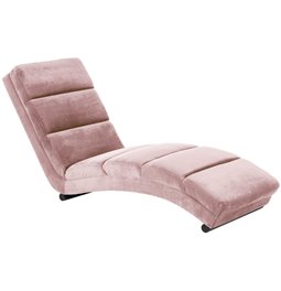 Chaise longue Slinky, dusty rose, 60x170x82cmx78cm