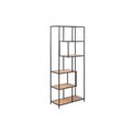 Bookcase Seaford x5, oak/black frame, 77x35x185cm