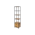 Bookcase Seaford, oak/black frame, 42x35x185cm