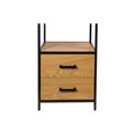 Bookcase Seaford, oak/black frame, 42x35x185cm