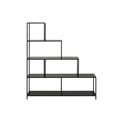Bookcase Seaford II, ash/black frame,135x35x150cm