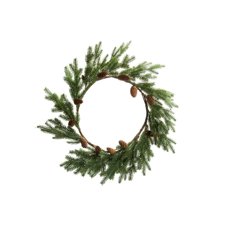 Decorative spruce wreath, green, 60cm