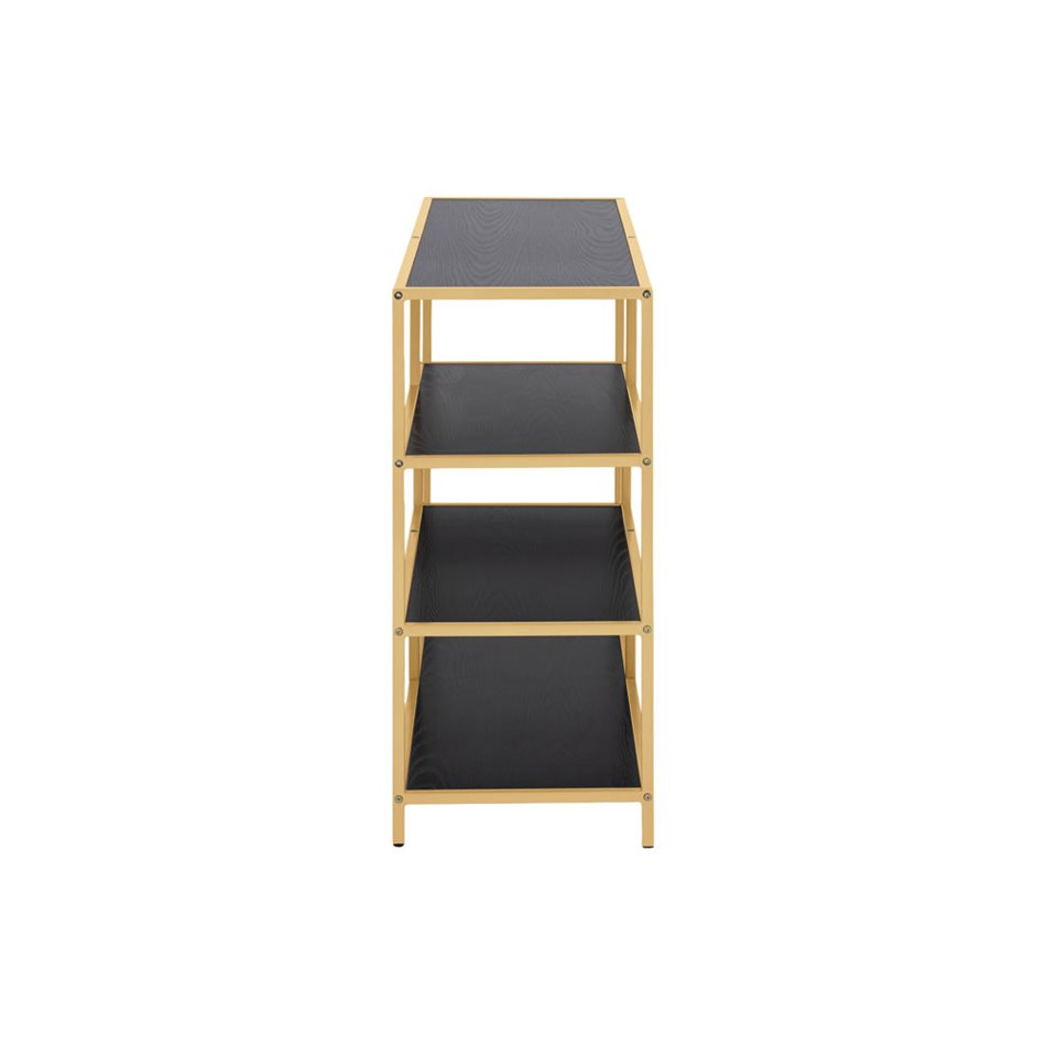 Bookcase Seaford, black/golden, 114x35x78cm