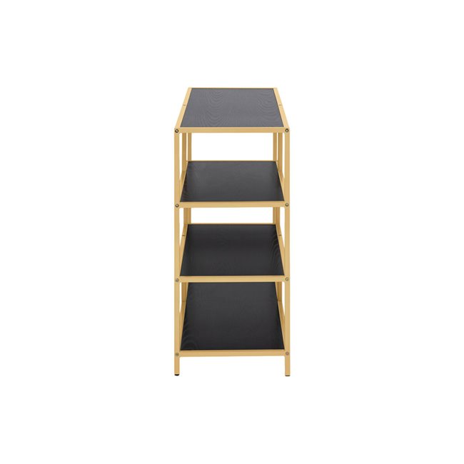 Bookcase Seaford, black/golden, 114x35x78cm