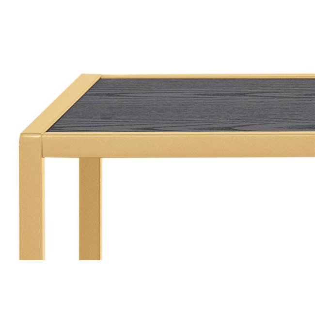 Bookcase Seaford, black/golden, 114x35x78cm