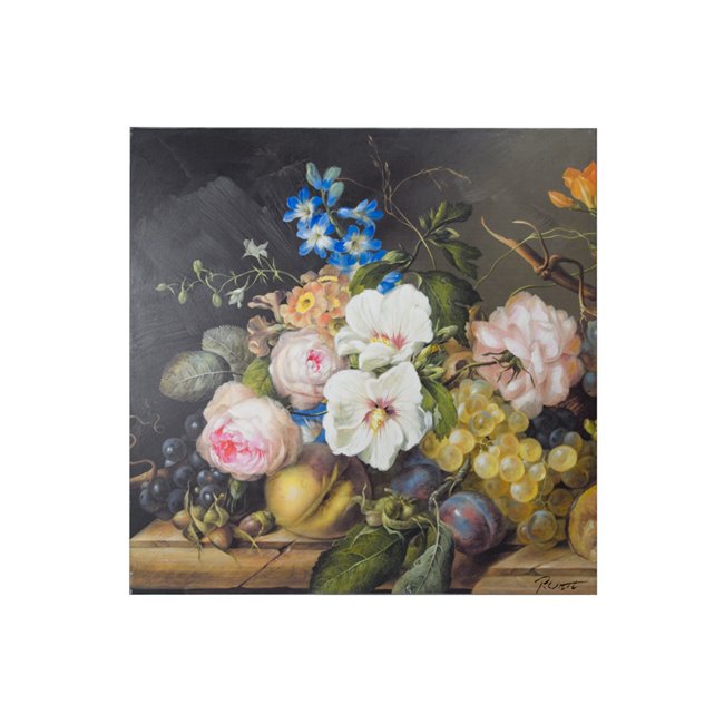 Picture Flowers, pink/blue, 80x3x80cm