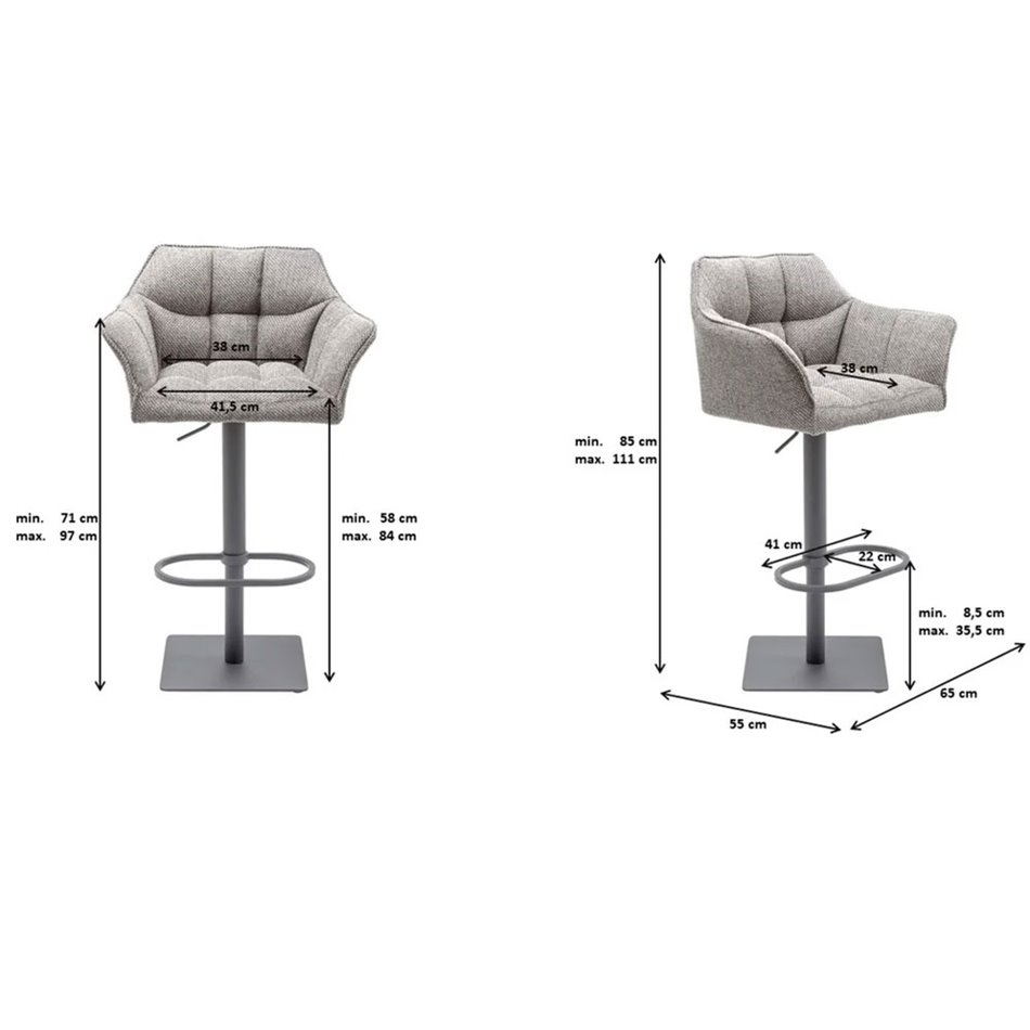 Bar stool Thinktank Base, H111x65x55cm