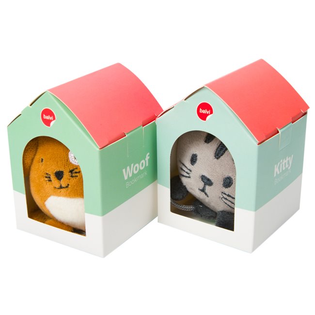 Bookmark Woof, brown, 5x6x4cm