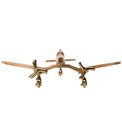 Decor Airplane, mango wooden/aluminium,26.5x34x10cm