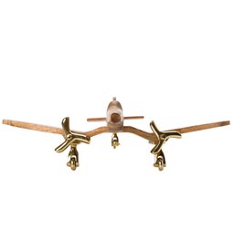Decor Airplane, mango wooden/aluminium,26.5x34x10cm