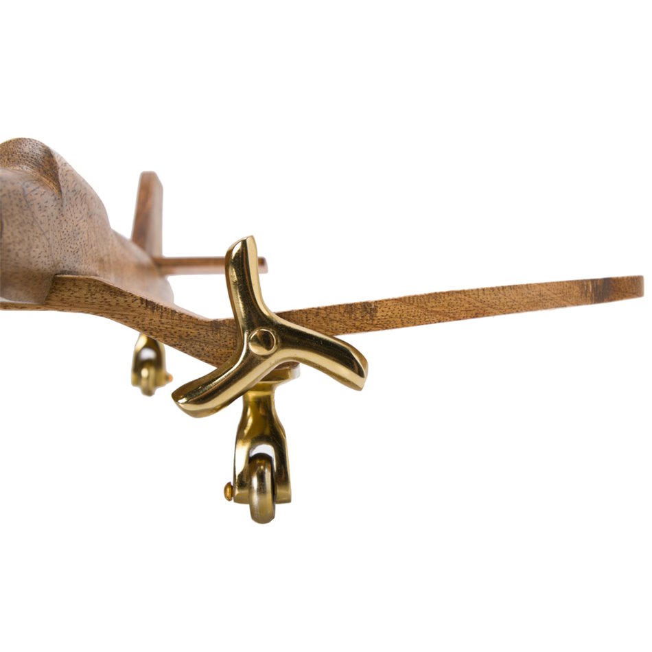 Decor Airplane, mango wooden/aluminium,26.5x34x10cm
