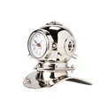 Aluminium Helmet table clock NKL finish, 21x18.8x20.5cm