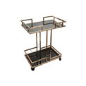 Serving trolley Manzor, black, 67x43x84cm